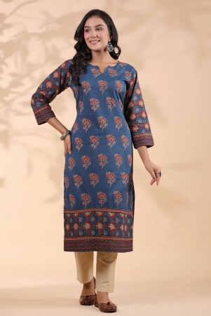 vbuyz-cotton-printed-straight-womens-kurti-blue-pack-of-1-none