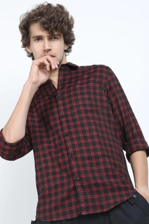 ketch-cotton-blend-slim-fit-checks-full-sleeves-mens-casual-shirt-black-pack-of-1-none