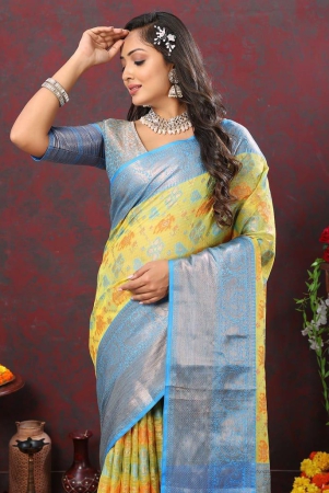 yellow-cotton-woven-design-zari-meenakari-weaving-saree