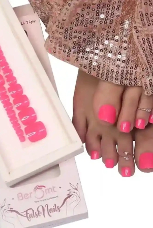 glossy-toe-nails-nail-kit-included-pink