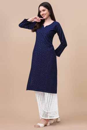 gufrina-viscose-embroidered-kurti-with-palazzo-womens-stitched-salwar-suit-navy-pack-of-1-none