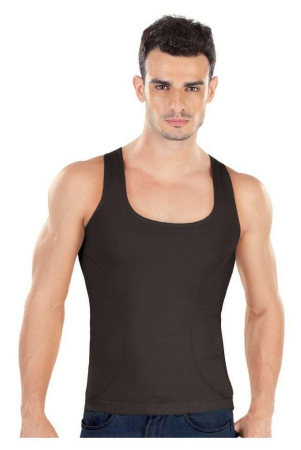 dermawear-black-cotton-blend-mens-vest-pack-of-1-s