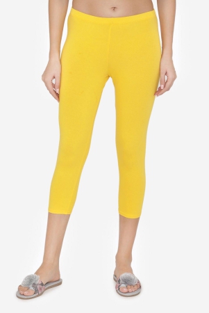 Women's Comfy Classy Capri Leggings - Sun Flower