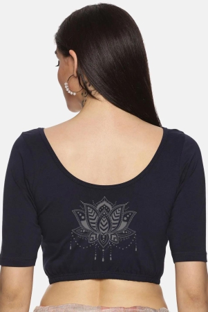 women-back-printed-stretchable-blouse-u024-navy-3x-large