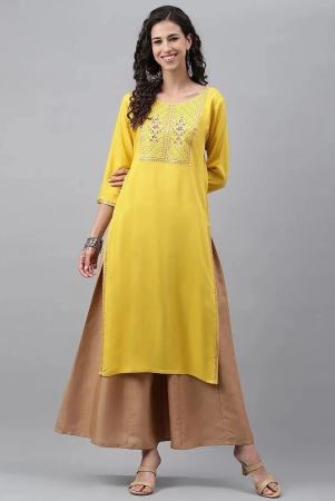 janasya-mustard-rayon-womens-straight-kurti-pack-of-1-none