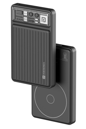 Portronics Luxcell Wireless Mini 10K Power Bank Black