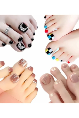 lenon-24-pcs-rhinestone-art-tips-full-nails-cover-toe-foot-artificial-fake-nails-assorted-10-g