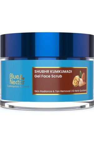 shubhr-kumkumadi-gel-face-scrub-with-plant-based-vitamin-e-for-skin-radiance-tan-removal-10-herbs-50g