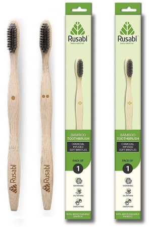 rusabl-bamboo-toothbrush-with-charcoal-activated-soft-bristles-antibacterial-and-biodegradable-adult-pack-2-adult-bamboo-toothbrush