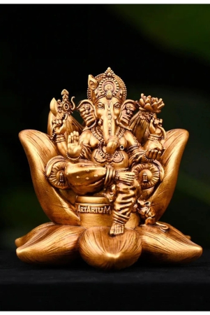 Artarium Padma Lord Ganesha Ji Idol Figurine Decoration & Pooja Gifting Purpose Sculpture Office House Warming Statue Pack of 1