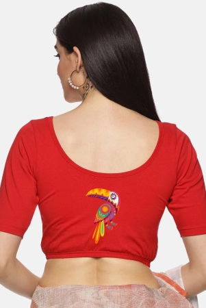 women-back-printed-stretchable-blouse-u010-red-x-large