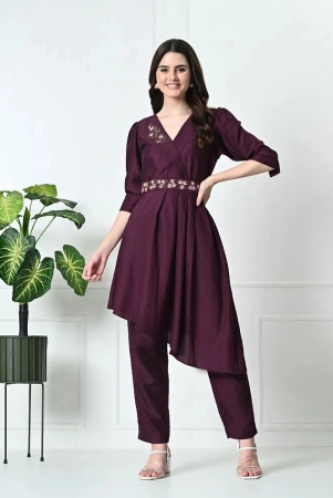 desinoorcom-wine-embroidered-pant-top-set-none