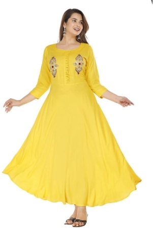 jc4u-rayon-yellow-a-line-dress-single-none