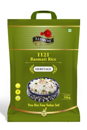 Red Rose Heritage Basmati Rice, Extra Long Grain, Aged rice, 10 KG