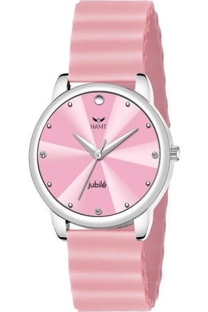 hamt-pink-silicon-analog-womens-watch