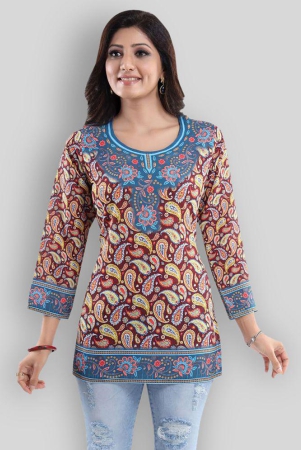 meher-impex-brown-crepe-womens-straight-kurti-pack-of-1-4xl