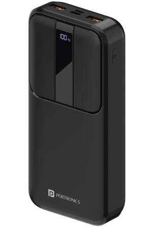 Portronics 20000 -mAh 22.5W Li-Polymer Power Bank - Black