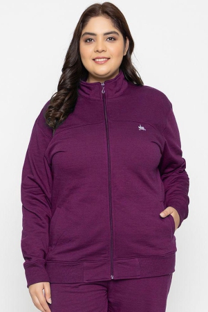 YHA Fleece Women''s Zippered Sweatshirt ( Purple ) - None