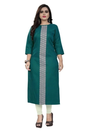 rangrasiya-green-cotton-straight-kurti-xl