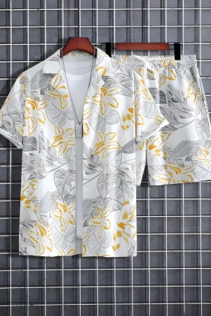 stylish-floral-mens-shirt-and-shorts-set-xl-46-white