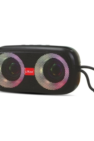 CYOMI MAX 650 BALCK 10 W Bluetooth Speaker Bluetooth V 5.1 with USB,3D Bass,LED lights Torch Playback Time 8 hrs Black - Black