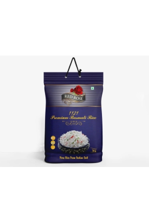 Red Rose Premium Basmati Rice, Aged Long Grains, Aromatic, 5 KG