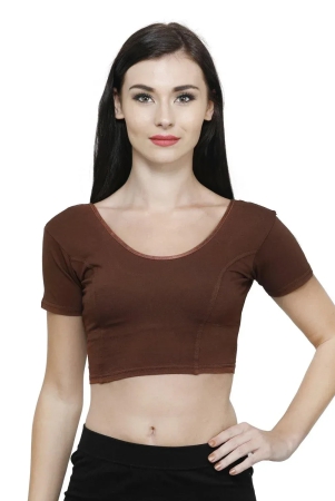 vami-womens-cotton-stretchable-readymade-blouses-chocolate-truffle-m