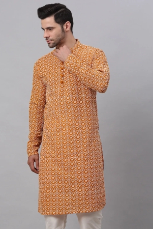 mens-mustard-white-embroidered-straight-kurtas-s-mustard