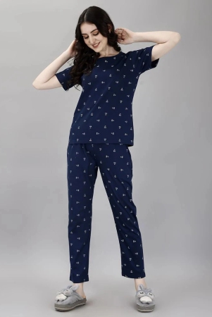 smarty-pants-blue-cotton-womens-nightwear-nightsuit-sets-pack-of-1-none