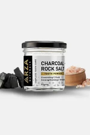 Charcoal Rock Salt Tooth Powder with Rock Salt & Charcoal Powder for Gum Strengthening