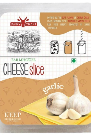 Dairy Craft Garlic Cheese Slices 200 g (Pouch)