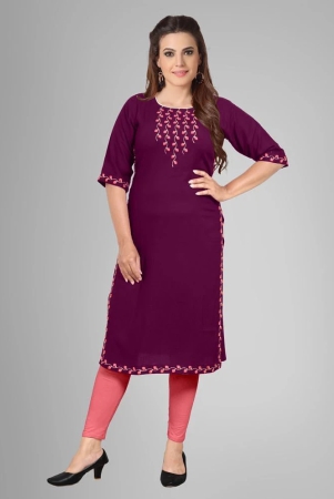 kapadia-wine-rayon-womens-straight-kurti-pack-of-1-none