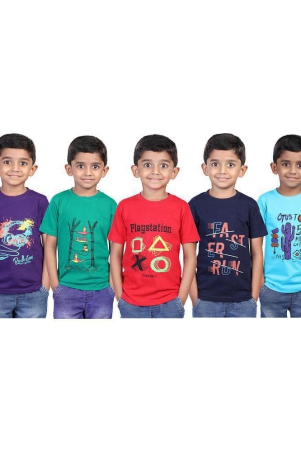 jilz-multicolor-cotton-boys-t-shirt-pack-of-5-none