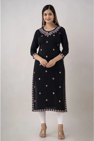 kapadia-black-rayon-womens-straight-kurti-pack-of-1-none