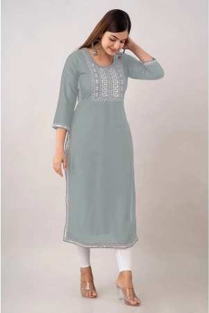 kapadia-grey-rayon-womens-straight-kurti-pack-of-1-none