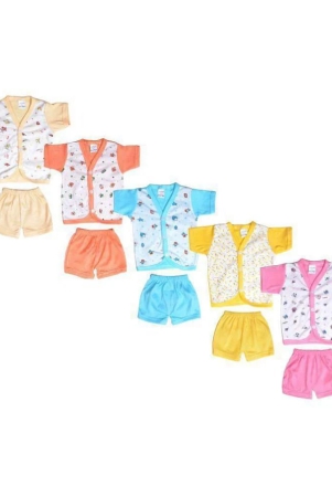 sathiyas-set-of-5-printed-cotton-shirts-and-shorts-for-0-6-months-babies-multicolour-0-6-monthsgw4prnt-none