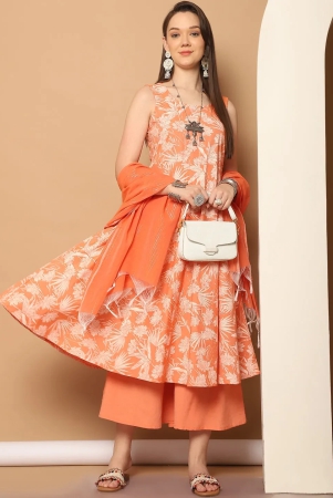 printed-orange-flared-kurta-pallazos-dupatta-set-m-orange