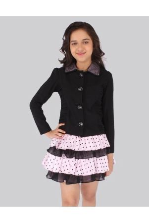 cutecumber-black-georgette-girls-shirt-with-skirt-pack-of-1-none