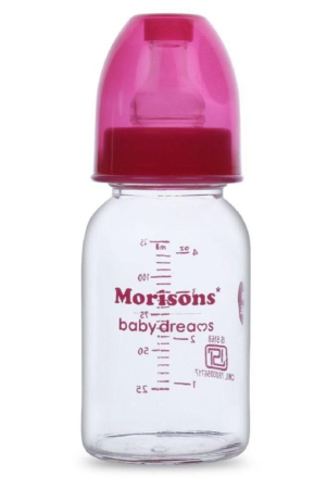 morisons-baby-dreams-glass-feeding-bottle-125ml-pink