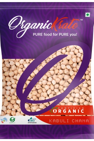 OrganicKrate Organic Organic Kabuli Chana (Medium) - 500g