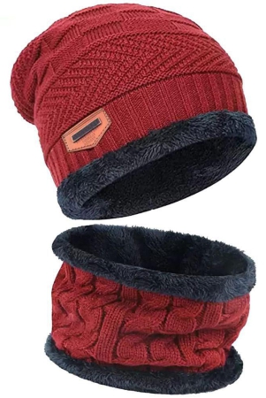 horse-fit-winter-beanie-cap-for-men-and-women-wool-knitted-hat-with-woolen-neck-warmer-scarf-muffler-multi-color-one-size