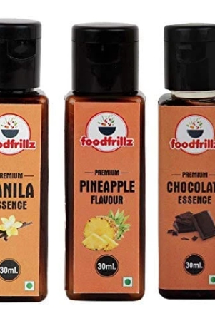 foodfrillz-vanilla-pineapple-and-chocolate-food-essence-flavour-pac-of-3-for-baking-essential-ideal-for-cakes-sauces-cookies-ice-creams-chocolate-cocktail-30ml-each