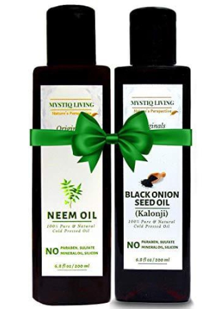 Combo Kit- Onion Black Seed Oil (Kalonji Oil) & Neem Oil (Pack of 2)