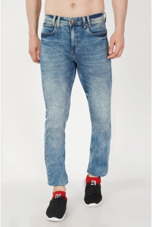 Men Vintage Blue Slim Fit Jeans