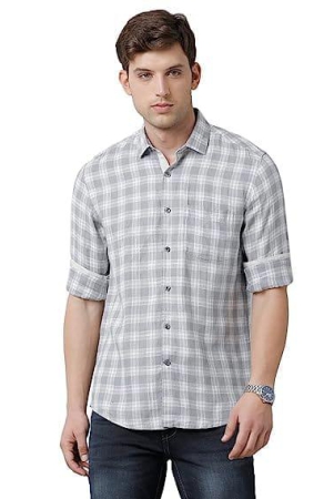 grey-checked-regular-fit-pure-linen-shirt-for-men