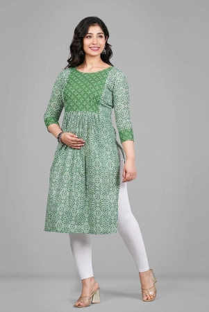 parastri-green-cotton-maternity-kurta-3xl