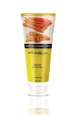 gemblue-biocare-natural-sandal-turmeric-facial-scrub-200-ml