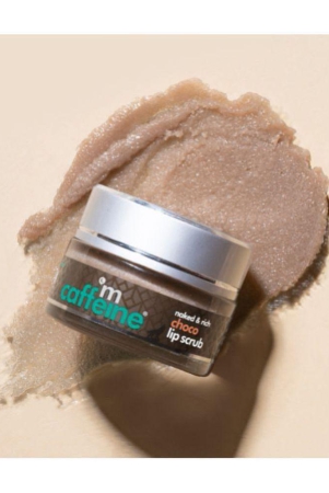 mCaffeine Choco Lip Scrub for Chapped & Sensitive Lips - 100% Vegan