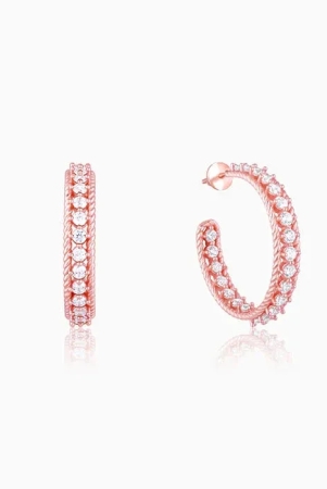 rose-gold-white-zircon-hoop-earrings