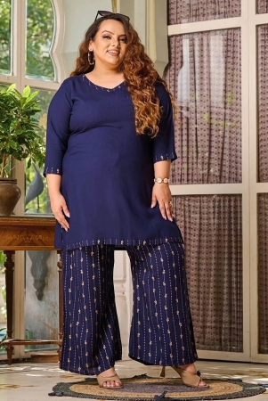 prettyplus-by-desinoorcom-navy-solid-palazzo-top-set-none